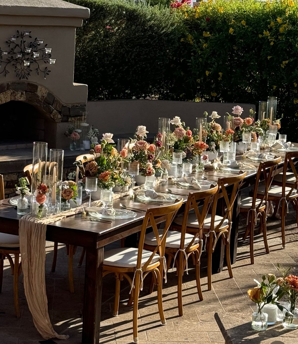Outdoor celebration table styled by Events by Zara